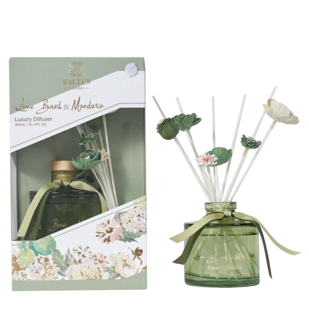 Baltus Lime Basil & Mandarin Faux Flowers Reed Diffuser - 300ml £21.59